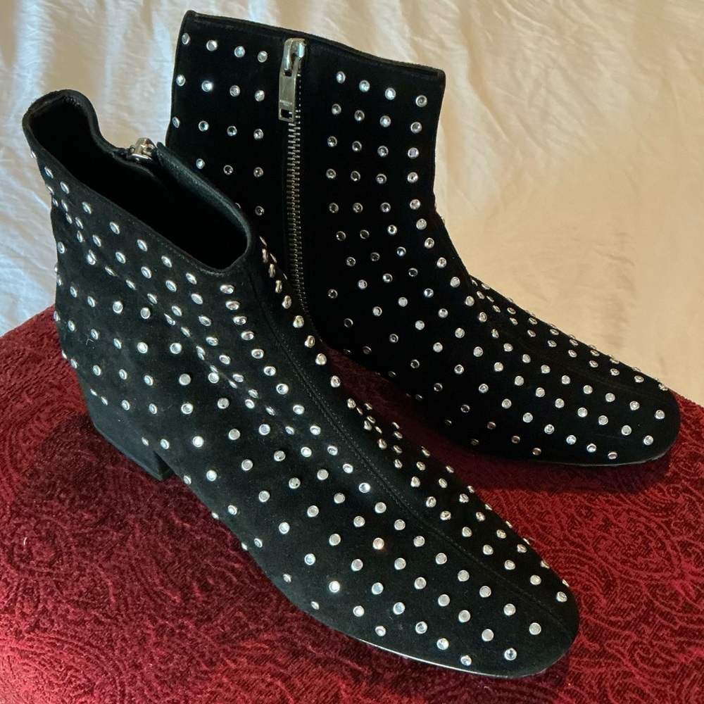 Saint Laurent Joplin Glitter Ankle Boots